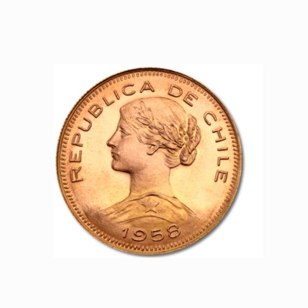Moneda de oro chileno 22 kt