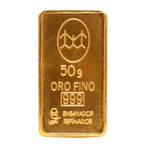 lingote de oro 50 gramos banco ciudad