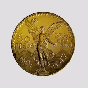 Moneda de oro fino mexicano