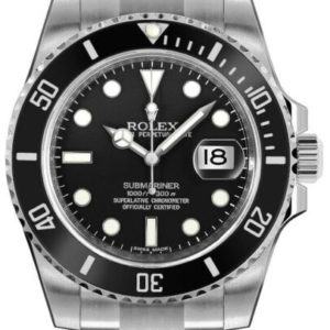 Rolex Oyster Perpetual Date Submariner 116610 fondo negro