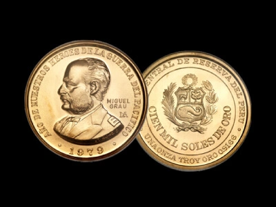 Compra y Venta de Moneda Sol de Oro Peruano de 100.000