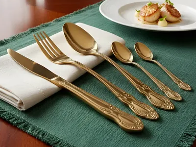 cubiertos oro